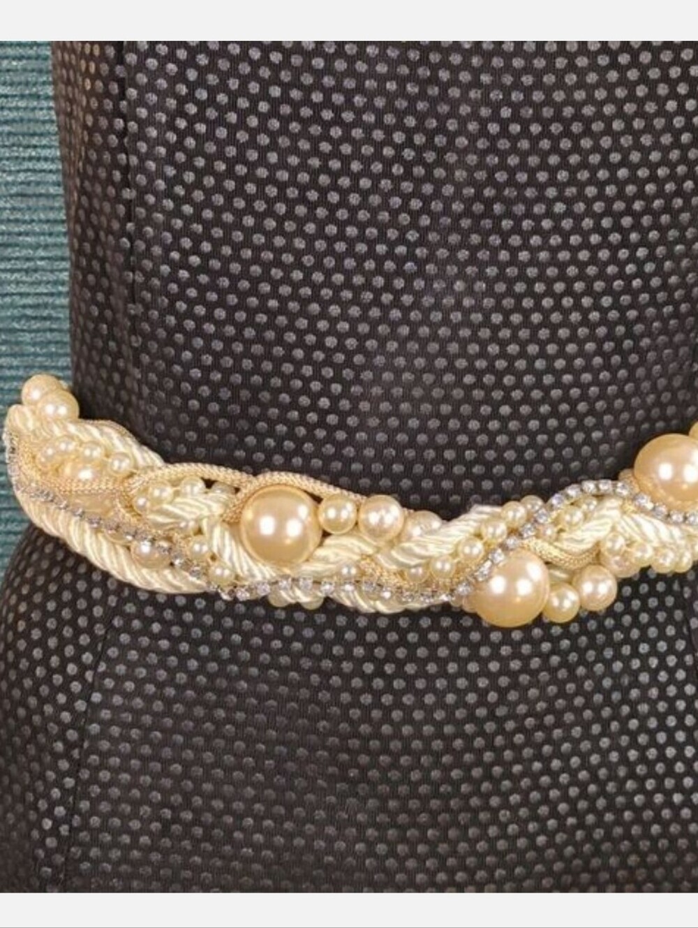 Beautiful Braided Bejeweled Belt! Vintage 80's-ish?